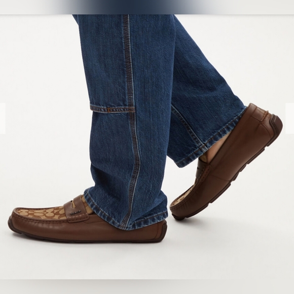 Aunthentic Coach Men Leather SGNTR Loafers Size 12D - Picture 9 of 13